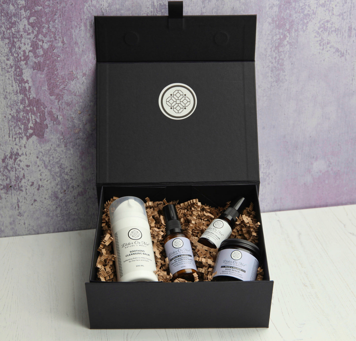 Gift wrap luxury magnetic box for 3 to 4 products with four products