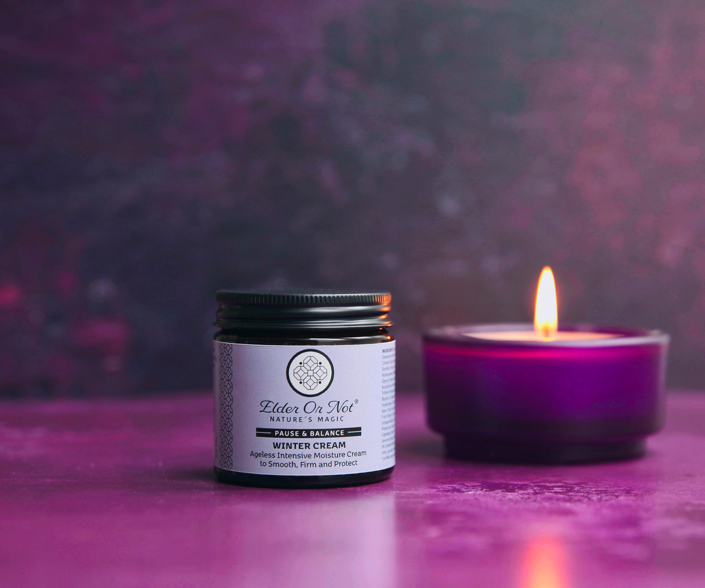 Winter Cream with candle