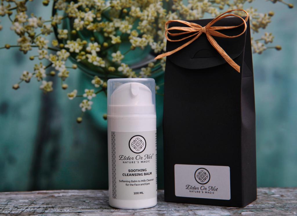 Soothing Cleansing Balm Softening Balm to Milk Cleanser for the Face and Eyes with gift pouch box 100ml